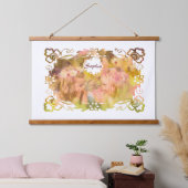 Whispers of Magic: Two Fairy Friends in a Garden 吊り下げ型タペストリー (寝室)