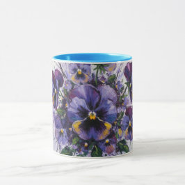 Whispers of Pansies-Ceramic Mug マグカップ