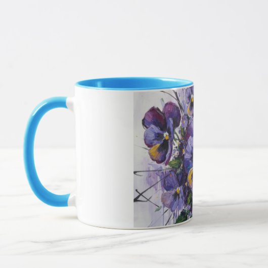 Whispers of Pansies-Ceramic Mug マグカップ (左)