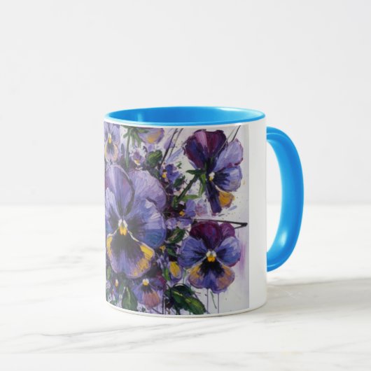 Whispers of Pansies-Ceramic Mug マグカップ (正面右)