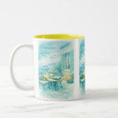 Whispers of Sage  Vintage Sealife   ツートーンマグカップ (左)