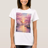 Whispers of Sakura at Sunset Tシャツ (正面)