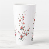 Whispers of Spring Blossoms in Quiet Bloom Petals カフェラテマグ (正面)