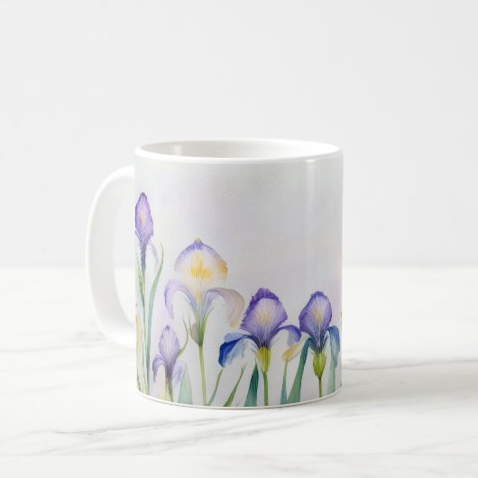 Whispers of Spring – Iris Bloom Mug コーヒーマグカップ (正面左)