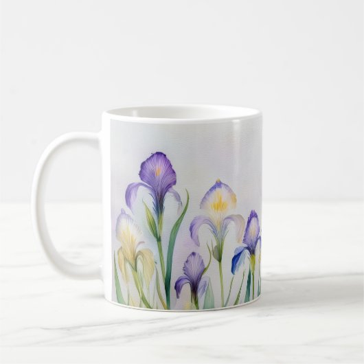 Whispers of Spring – Iris Bloom Mug コーヒーマグカップ (左)