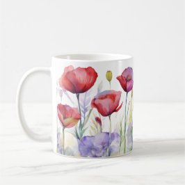 Whispers of Spring – Poppy Bloom Mug コーヒーマグカップ