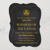 Whispers of the Canvas | Elegant Art Exhibition 招待状 (正面/裏面)