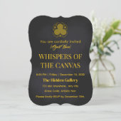 Whispers of the Canvas | Elegant Art Exhibition 招待状 (スタンド正面)