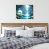 Whispers of the Enchanted Falls キャンバスプリント (インサイチュ (寝室))