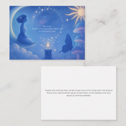 Whispers Of The Moon Flat Note Card ノートカード (正面/裏面)