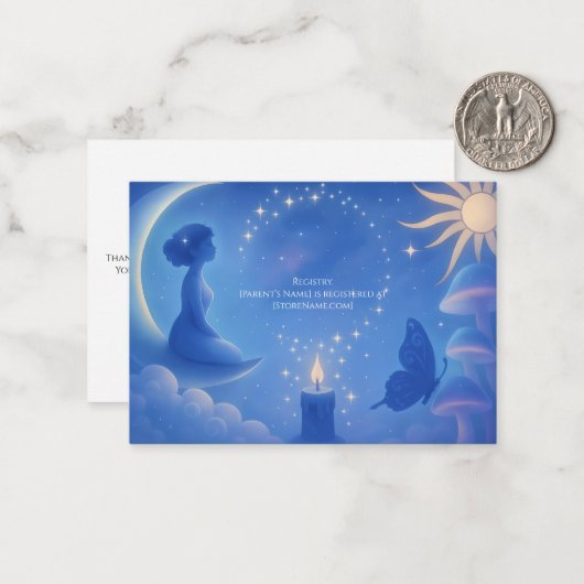 Whispers Of The Moon Flat Note Card ノートカード (正面/裏面インサイチュ)