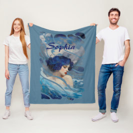 Whispers of the Ocean Goddess フリースブランケット