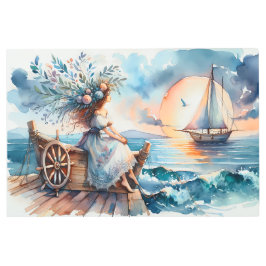 Whispers of the Sea at Sunset メタルプリント