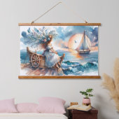 Whispers of the Sea at Sunset 吊り下げ型タペストリー (寝室)