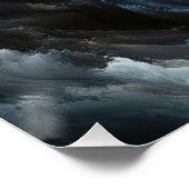 Whispers of the Storm Abstract Face in the Clouds ポスター (コーナー)