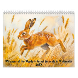 Whispers of the Woods – 水彩画で描く森の動物たち カレンダー