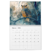 Whispers of the Woods – Forest Animals in Watercol カレンダー (2月 2026)