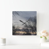 Whispers of Winter スクエア壁時計 (ホーム)