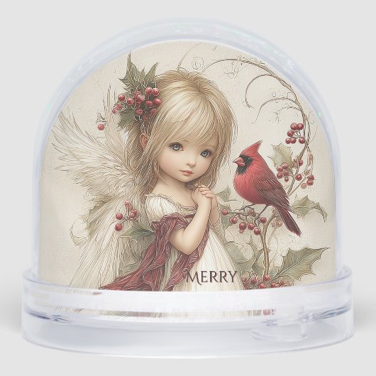 Whispers of Winter – Fairy Child with Cardinal (裏面)