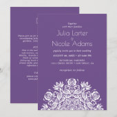 Whispers Swan Birds Lotus Flowers Mandala Wedding 招待状 (正面/裏面)