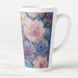 Whispy wildflower design カフェラテマグ