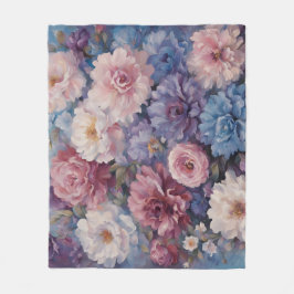 Whispy wildflower design フリースブランケット