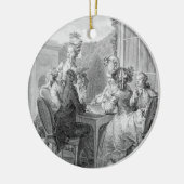 Whistのパーティー1783年、ジーンDambrun (1著刻まれて セラミックオーナメント (左)