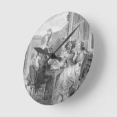 Whistのパーティー1783年、ジーンDambrun (1著刻まれて ラウンド壁時計 (傾斜)