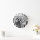 Whistのパーティー1783年、ジーンDambrun (1著刻まれて ラウンド壁時計 (ホーム)