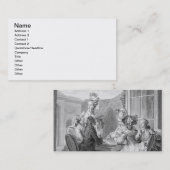 Whistのパーティー1783年、ジーンDambrun (1著刻まれて 名刺 (正面/裏面)