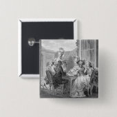 Whistのパーティー1783年、ジーンDambrun (1著刻まれて 缶バッジ (正面&裏面)