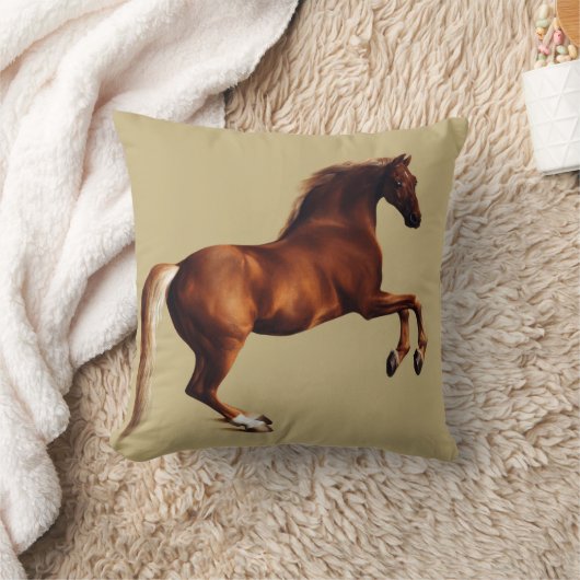 Whistlejacket horse by George Stubbs クッション (ブランケット)