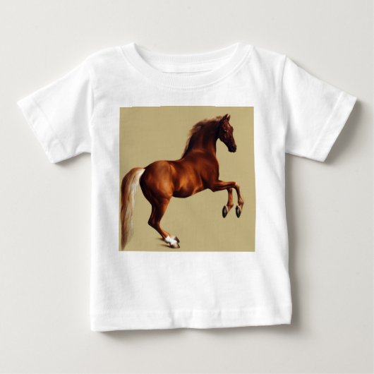Whistlejacket horse by George Stubbs ベビーTシャツ (正面)