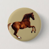 Whistlejacket horse by George Stubbs 缶バッジ (正面)