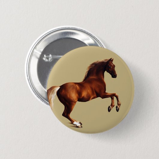 Whistlejacket horse by George Stubbs 缶バッジ (正面&裏面)