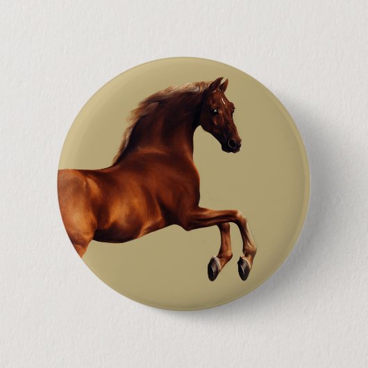 Whistlejacket horse by George Stubbs 缶バッジ (正面)