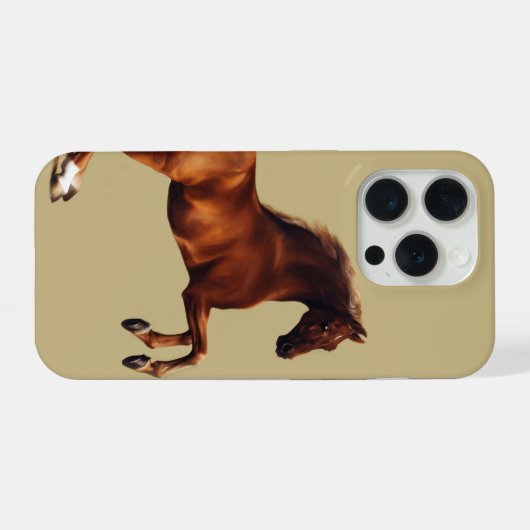 Whistlejacket horse by George Stubbs iPhoneケース (裏面横)