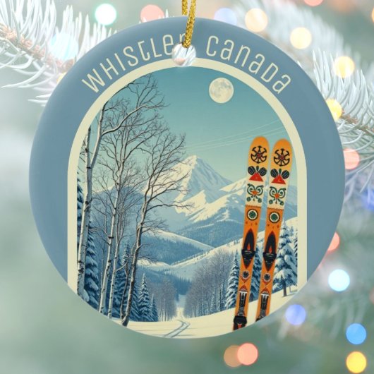 Whistler British Columbia Canada ski souvenir  セラミックオーナメント