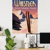 Whistler,Vancouver, British Columbia Ski poster ポスター (ホームオフィス)
