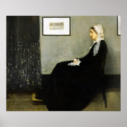 Whistler's mother by James Abbott McNeill Whistler ポスター (正面)