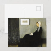 Whistler's mother by James Abbott McNeill Whistler ポストカード (正面/裏面)