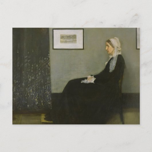 Whistler's mother by James Bout McNeill Whistler ポストカード (正面)