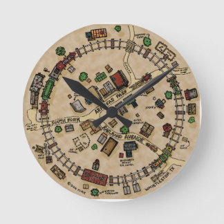 Whistlestop、テキサス州 ラウンド壁時計