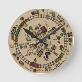 Whistlestop、テキサス州 ラウンド壁時計