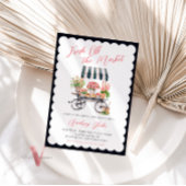 Whit Black Off the Marketブライダルシャワーへの招待 招待状