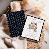 Whit Black Off the Marketブライダルシャワーへの招待 招待状