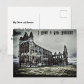 Whitby Abbey Gothic Change of Address ポストカード (正面/裏面)