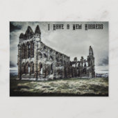 Whitby Abbey Gothic Change of Address ポストカード (正面)