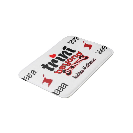 WHITEに名前を付けた愛国的なトリニBeyond de Bone バスマット (アングル)