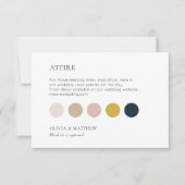 White | シックな結婚式の服装規定 フラットカード (正面)